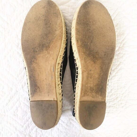 Stella McCartney Black Leather & Mesh Espadrilles Sz 40 US 9.5 - Picture 11 of 11